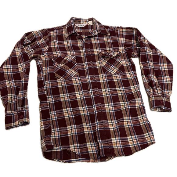 Vintage Woolrich Plaid Button Down Flannel Shirt Long Sleeve / womens Small - Picture 1 of 4